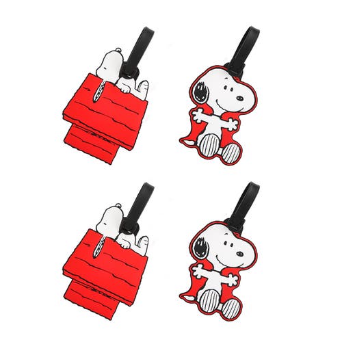Peanuts Snoopy Luggage Tag, Set Of 4 In Multi