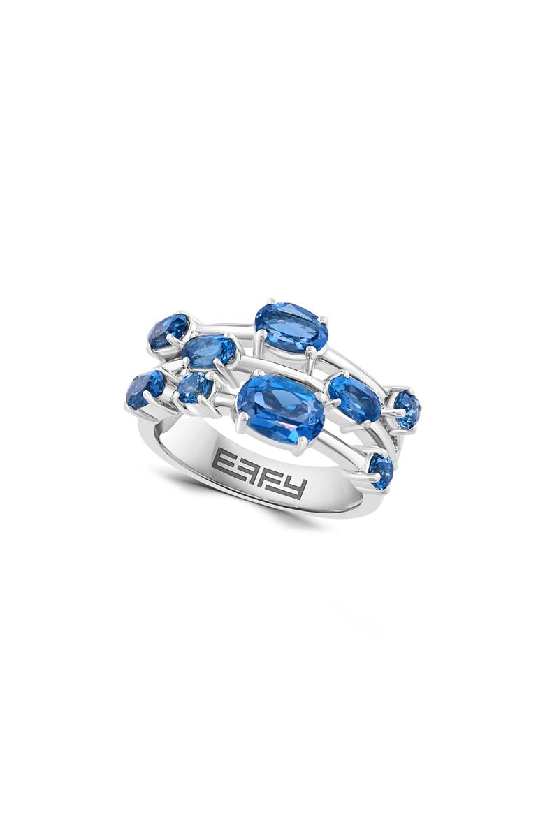 Sterling Silver London Blue Topaz Ring, Main, color, BLUE