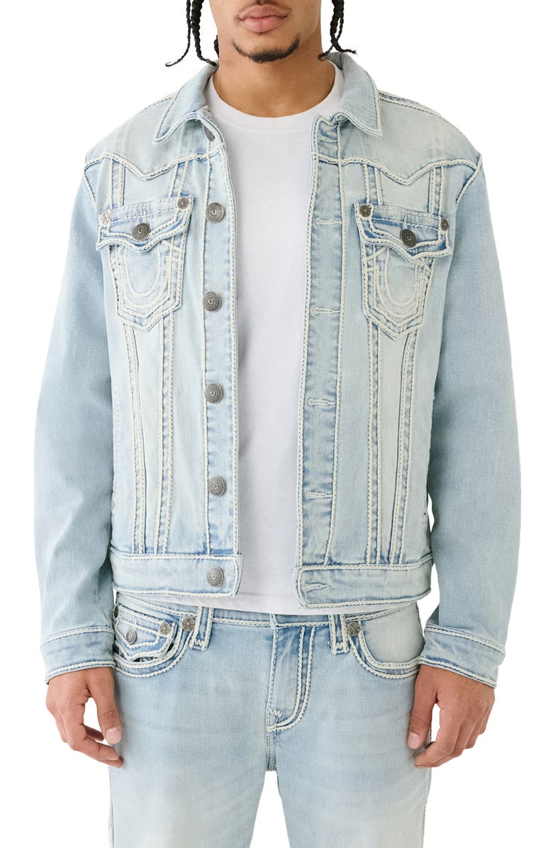 True Religion Brand Jeans Jimmy Rope Stitch Denim Jacket | Nordstrom