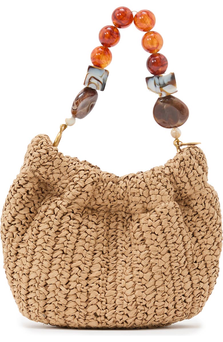 Reiss Erin Woven Straw Top Handle Bag, Main, color, Natural