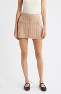 LoveShackFancy Berritt Cashmere & Wool Miniskirt