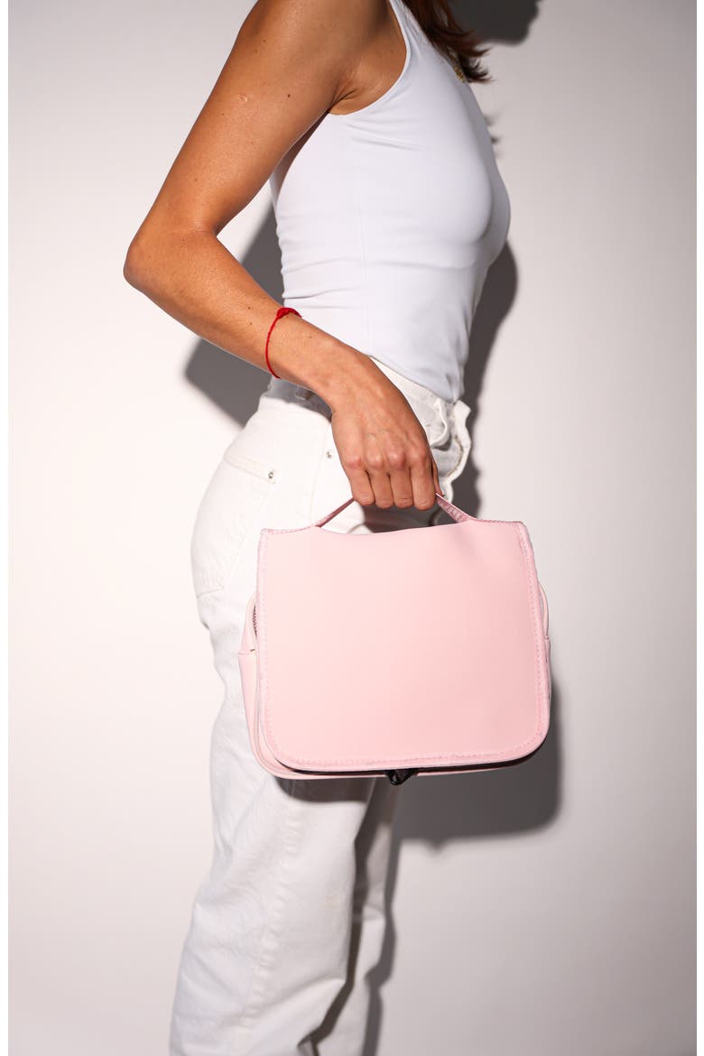 Neoprene Water Resistant Hanging Toiletry Case, Alternate, color, LIGHT PINK