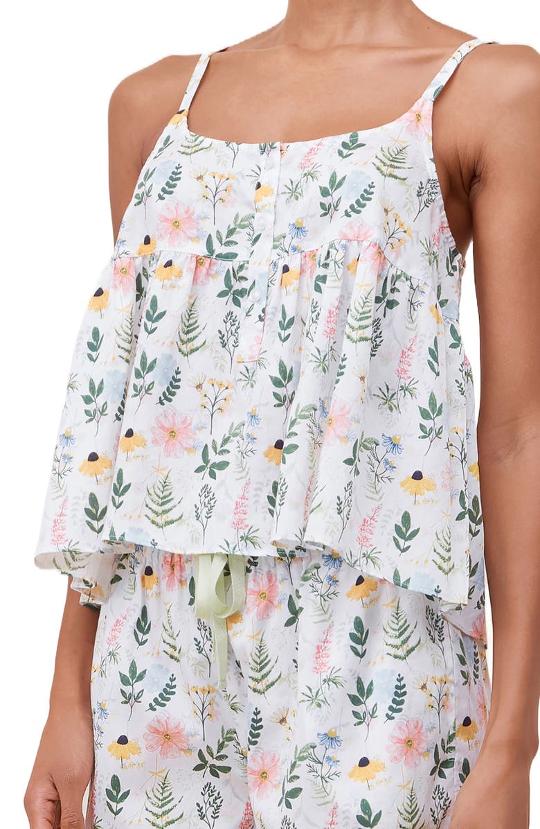 Papinelle Delphine Floral Cotton Sateen Short Pajamas, Alternate, color,