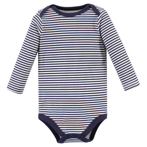 Hudson Baby Five-piece Collection Of Long-sleeve Cotton Bodysuits In Black