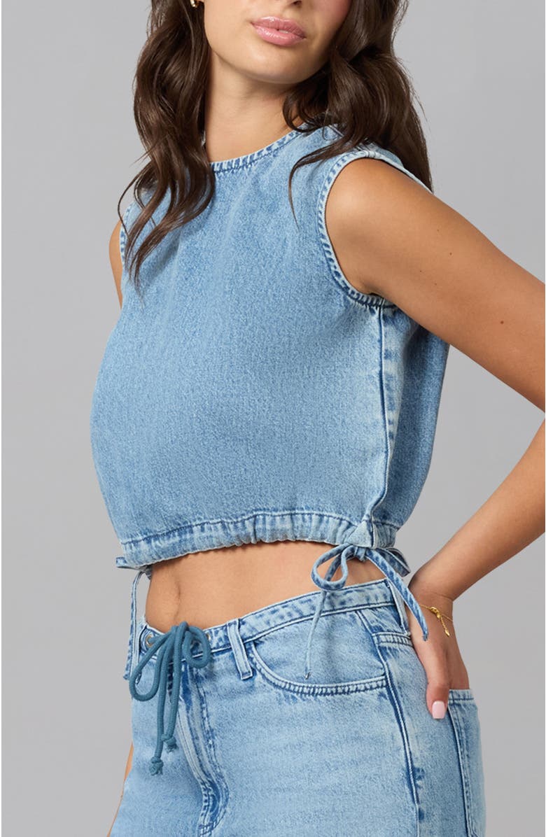 Lola Denim Liel Cotton Twill Top, Alternate, color, Daydream Wash