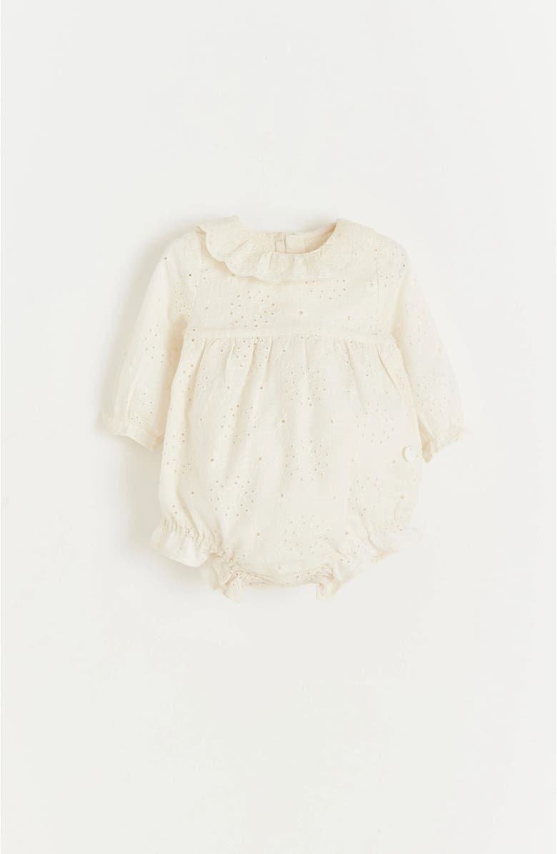 Babycottons Nicole Blouse Bodysuit for Infant, Main, color, Off-White