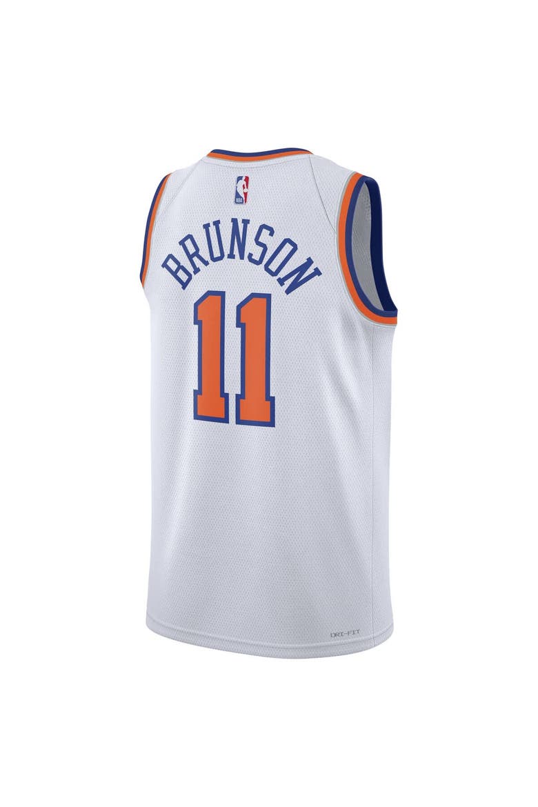 Unisex Nike Jalen Brunson White New York Knicks Swingman Jersey - Association Edition, Alternate, color, White