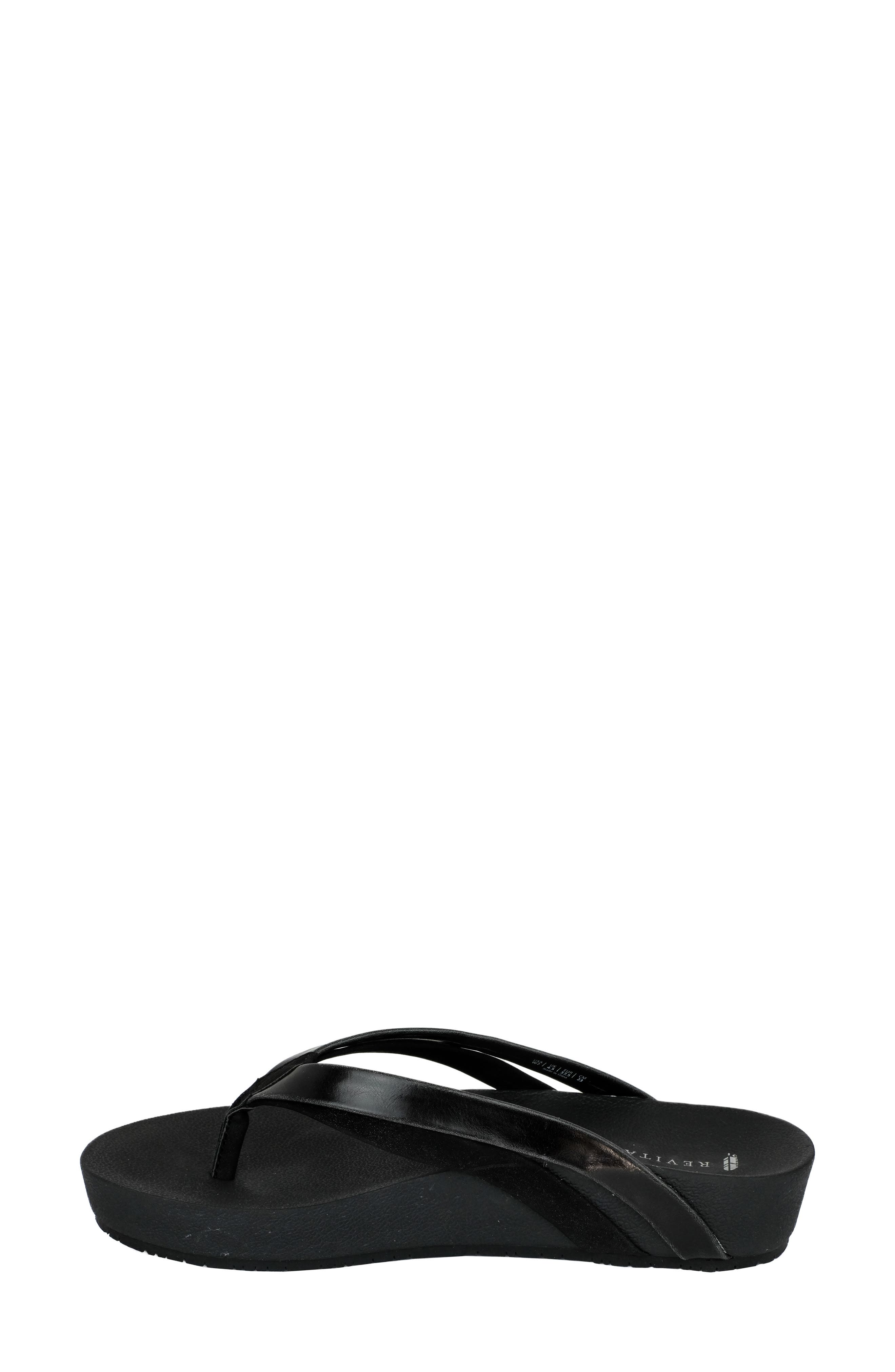 Sandy Seas Orthotic Flip Flop, Alternate, color, BLACK