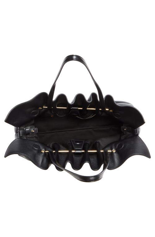 Shop Ferragamo Medium Gancio Piercing Soft Leather Shoulder Bag In Nero