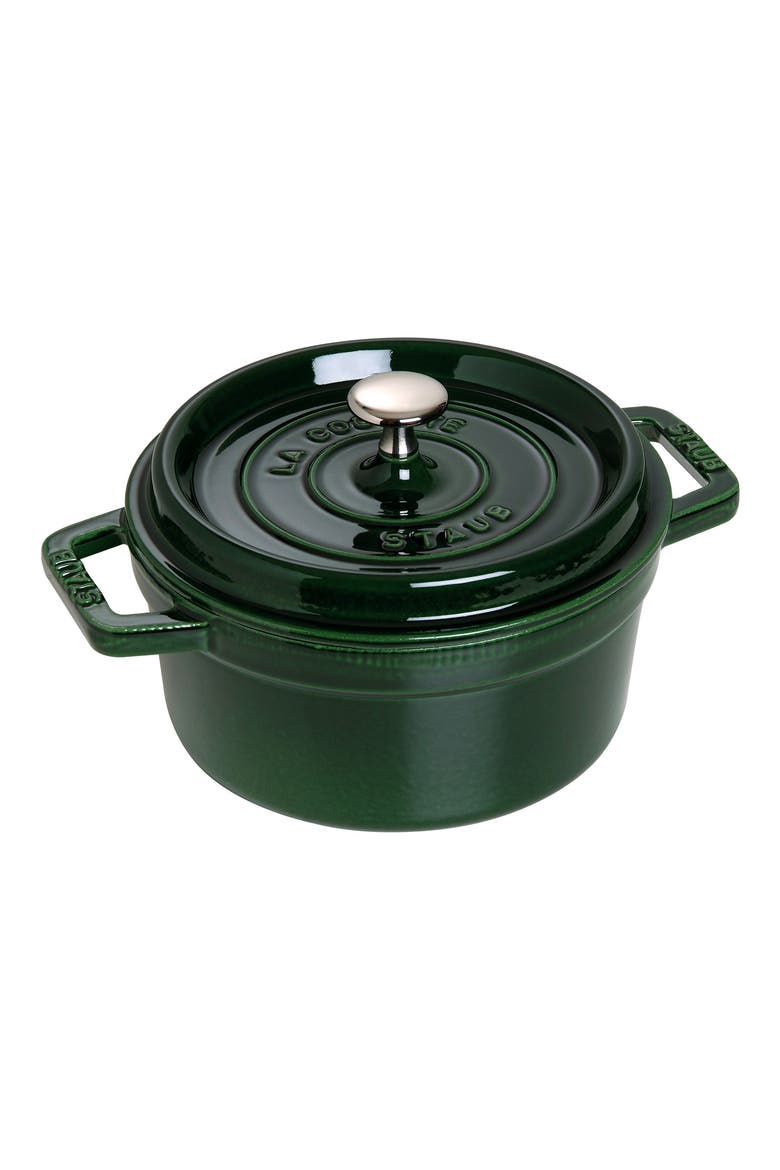 2.75-Quart Enameled Cast Iron Dutch Oven, Main, color, BASIL