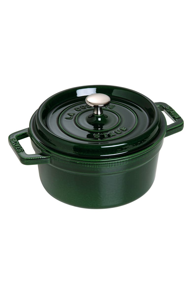 Staub 2.75-Quart Enameled Cast Iron Dutch Oven, Main, color, Basil