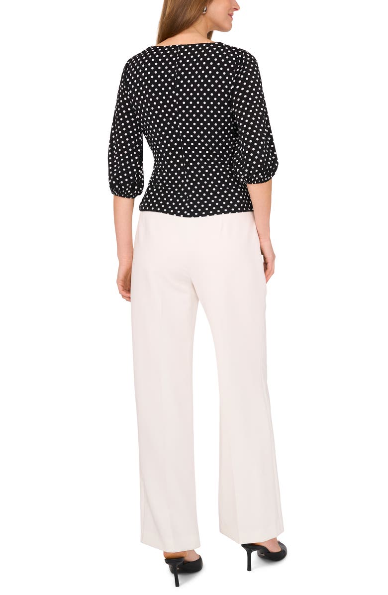 Vince Camuto Ity Wrap Surplice Neck Blouse, Alternate, color, Rich Black