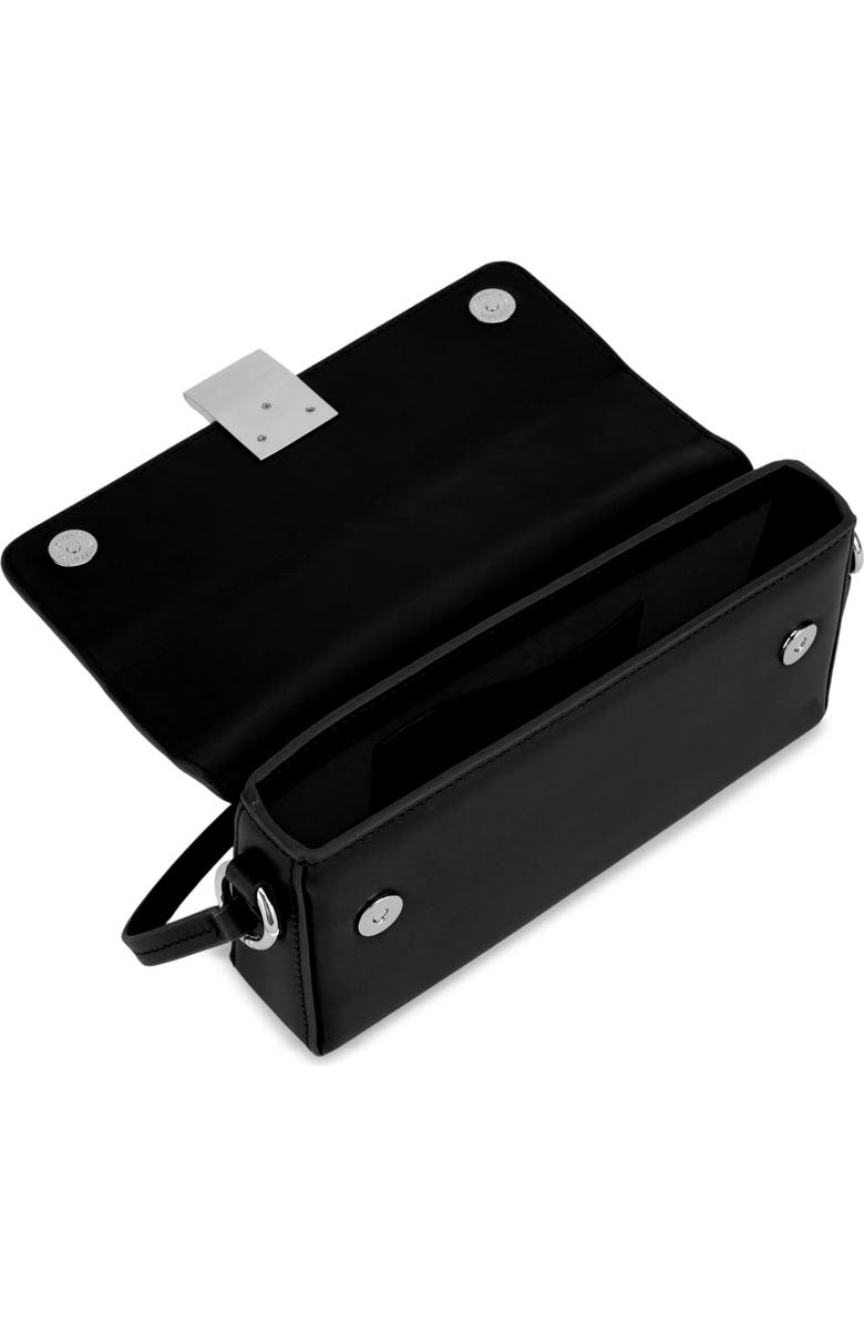 behno Micro Mary Soft Metallic Leather Crossbody Bag, Alternate, color, Black Nappa