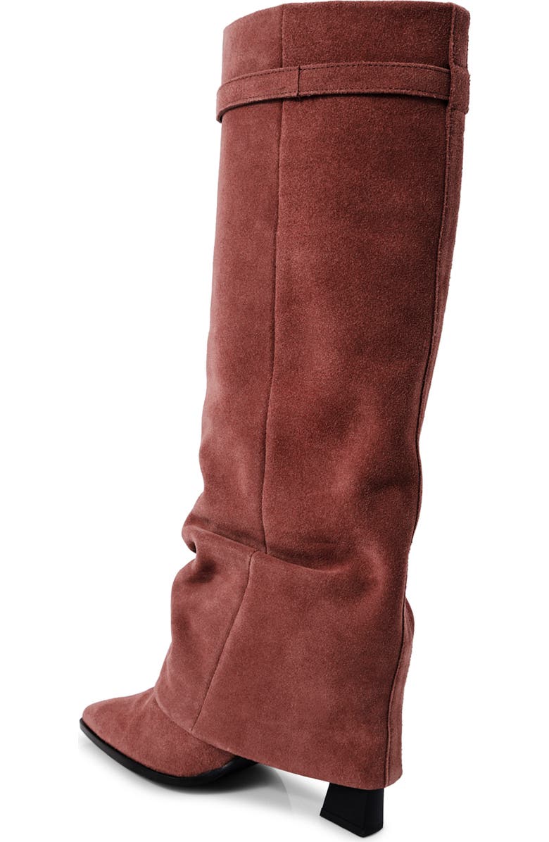 Free People Felicity Foldover Shaft Pointed Toe Knee High Boot, Alternate, color, Mauve Suede