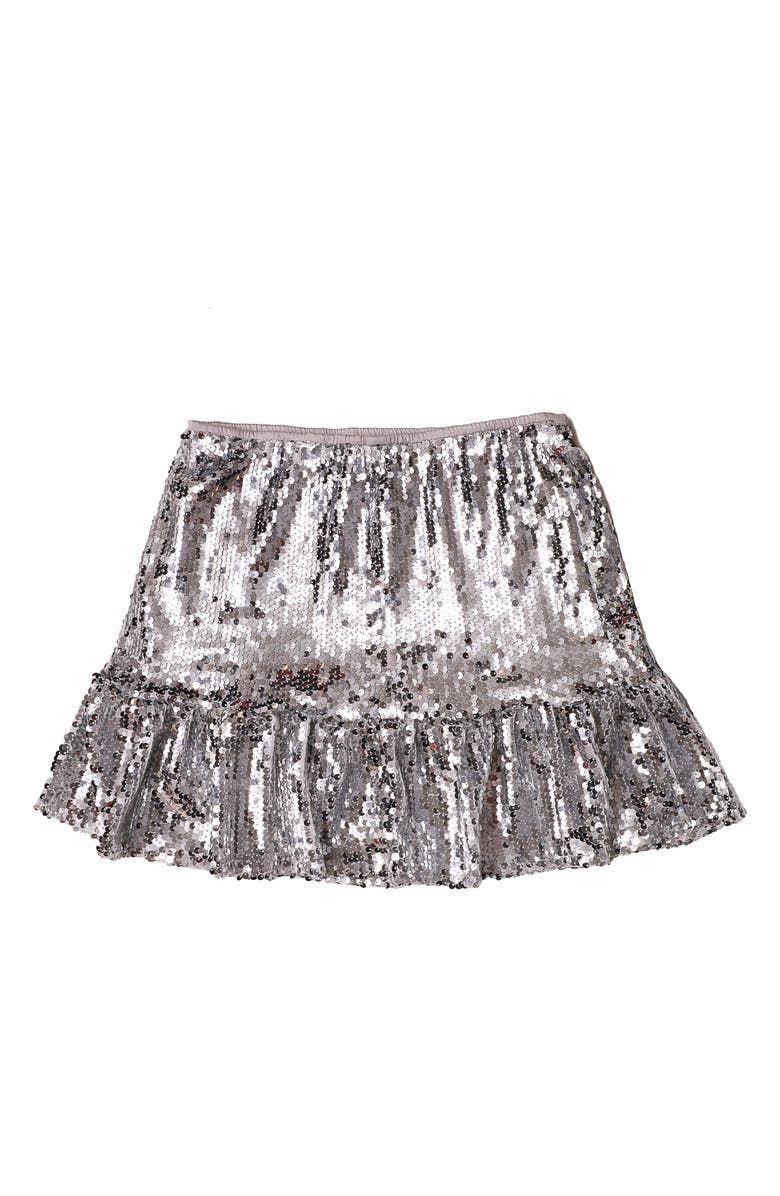MIA New York Kids' Sequin Miniskirt, Main, color, Silver