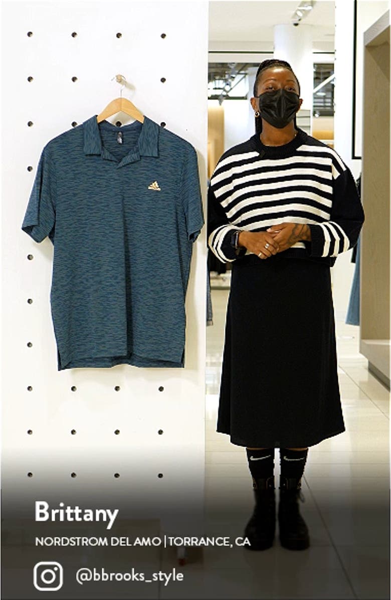 Mesh Broken Stripe Performance Polo, sales video thumbnail