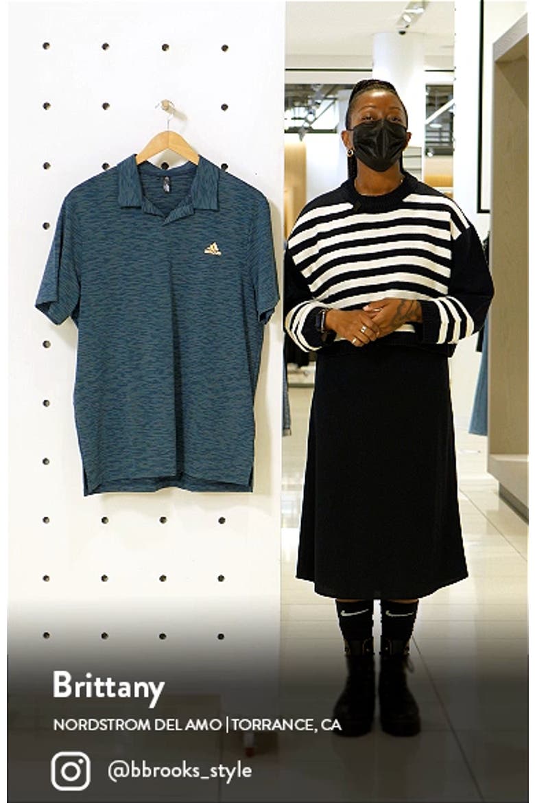 Mesh Broken Stripe Performance Polo video
