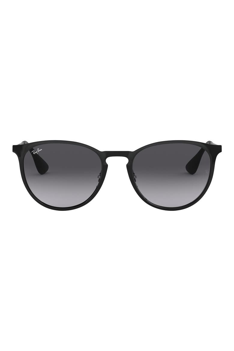Erika 54mm Round Sunglasses, Alternate, color, BLACK