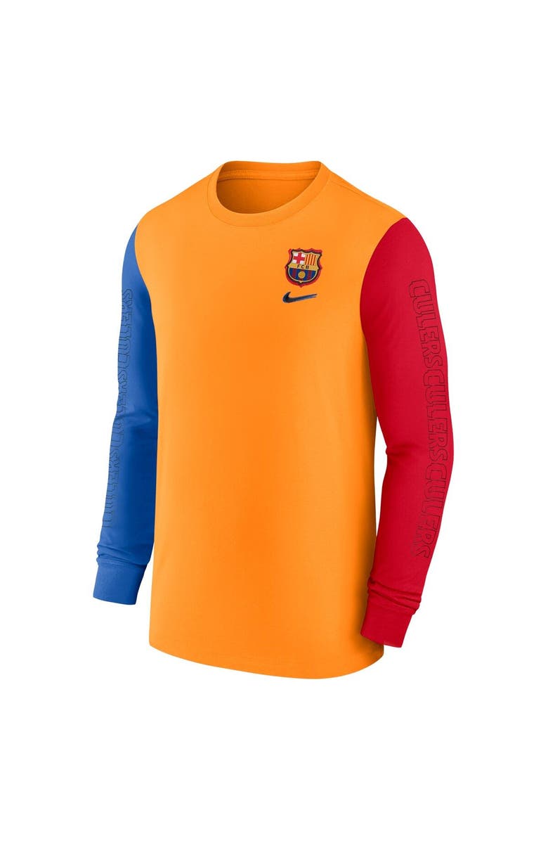 Nike Men's Nike Orange Barcelona Ignite Long Sleeve T-Shirt, Alternate, color, 