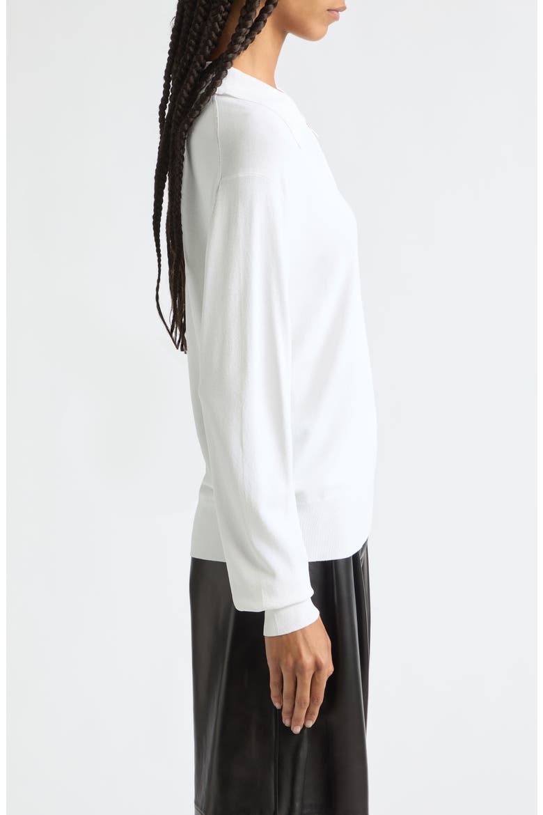 Half Zip Polo Sweater, Alternate, color, WHITE