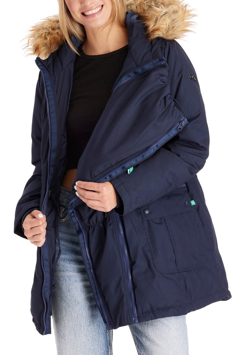 Convertible Down 3-in-1 Maternity Jacket, Alternate, color, NAVY