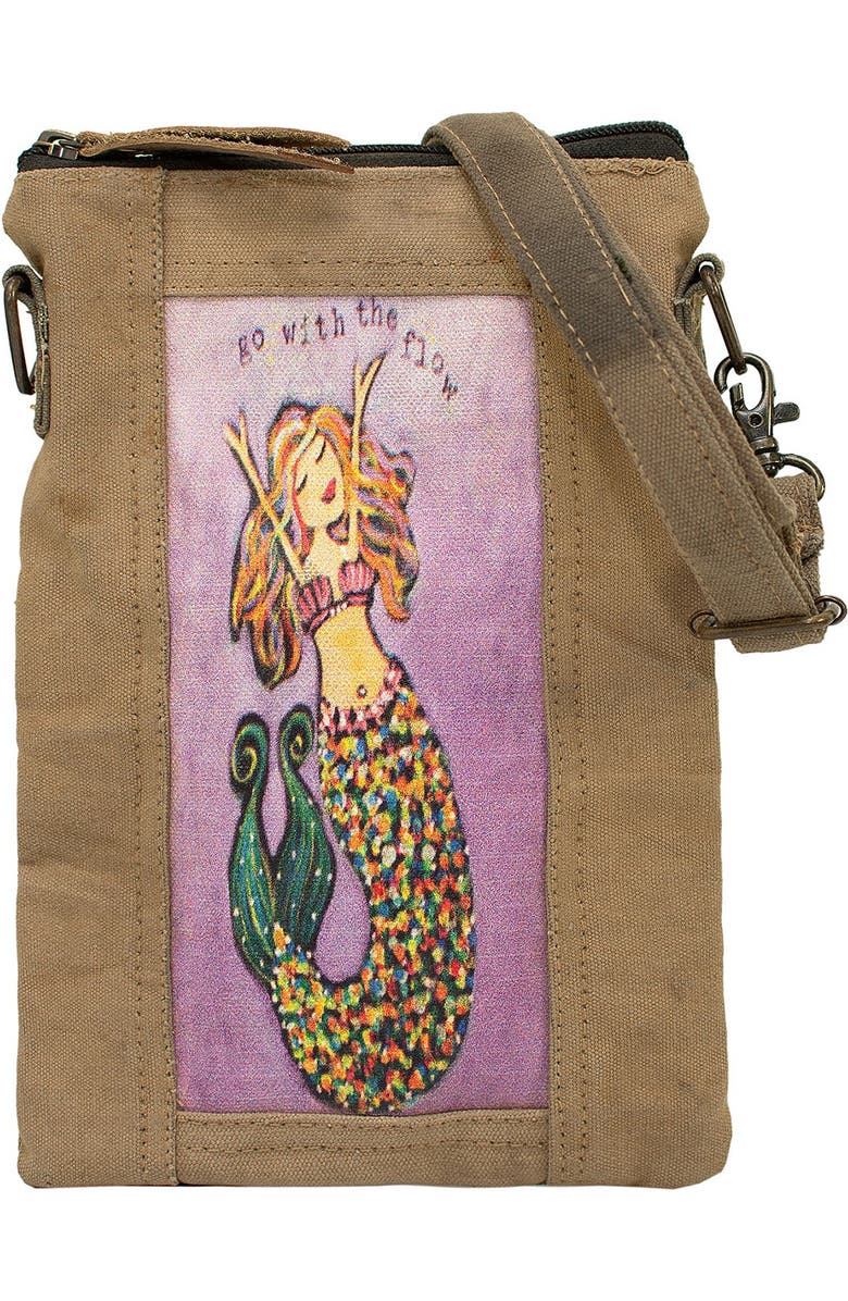 VINTAGE ADDICTION Go With The Flow Mermaid Tent Crossbody, Alternate, color,