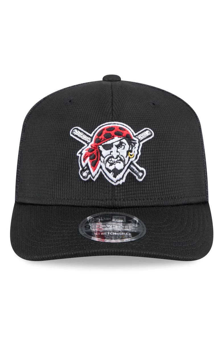 New Era Men's New Era  Black Pittsburgh Pirates 2025 Spring Training 9SEVENTY Stretch-Snap Hat, Alternate, color, 