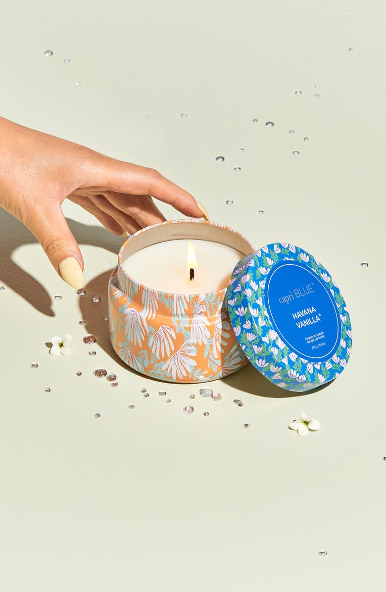 Capri Blue Havana Vanilla Pattern Play Travel Tin Candle, Alternate, color, 