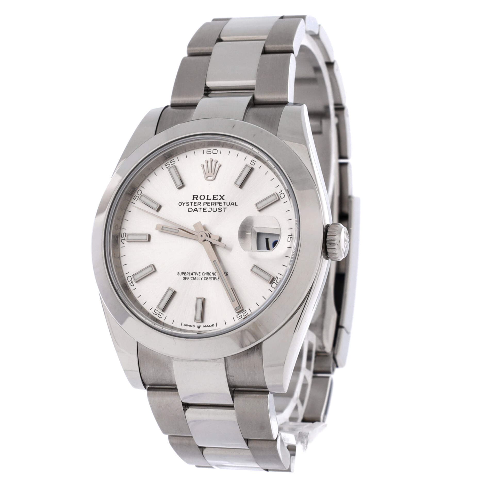 Oyster Perpetual Datejust Automatic Watch Stainless Steel 41, Alternate, color, Metallic Silver