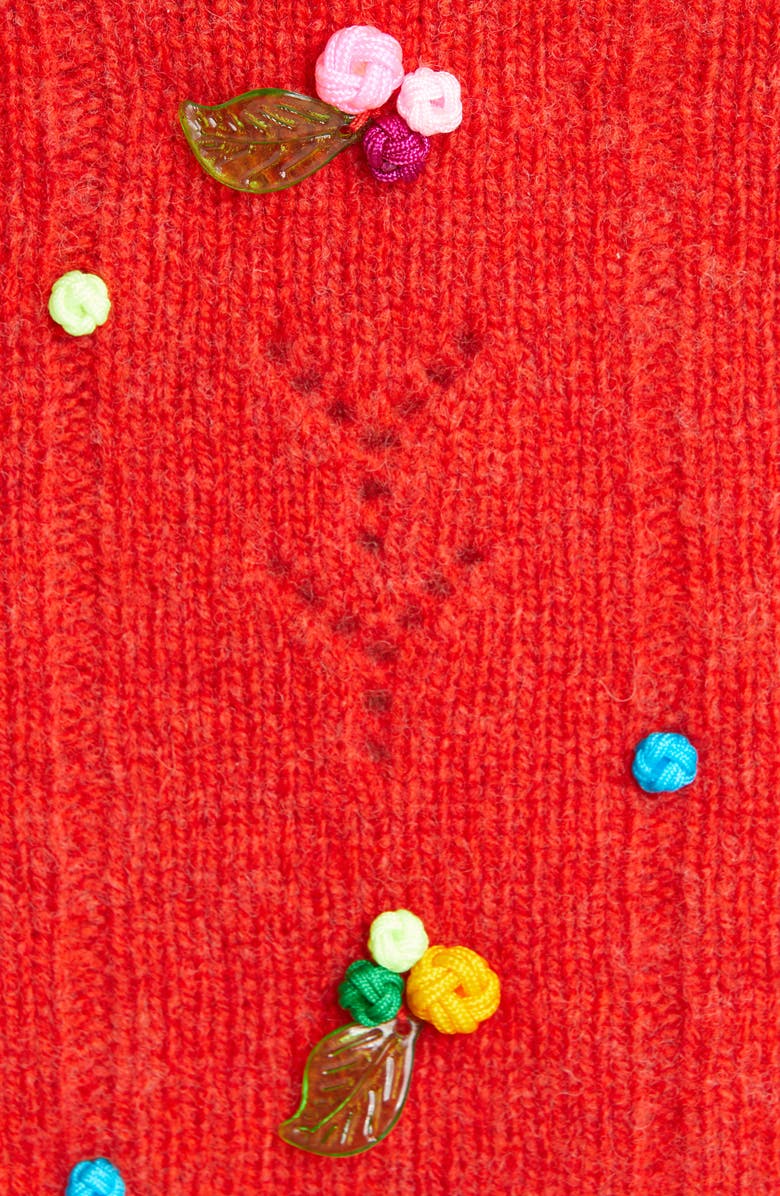 YanYan Rosie Pointelle Lambswool Crop Top, Alternate, color, 