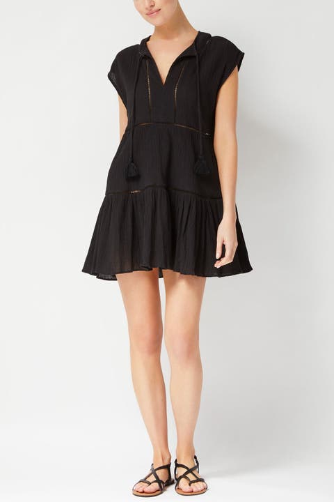 Gari Cotton Cover-up Cap Sleeve Dress