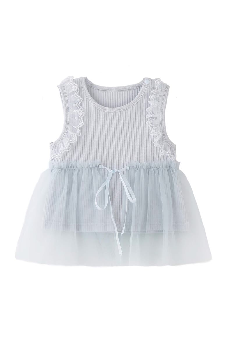 Lace Tulle Dress, Main, color, Blue