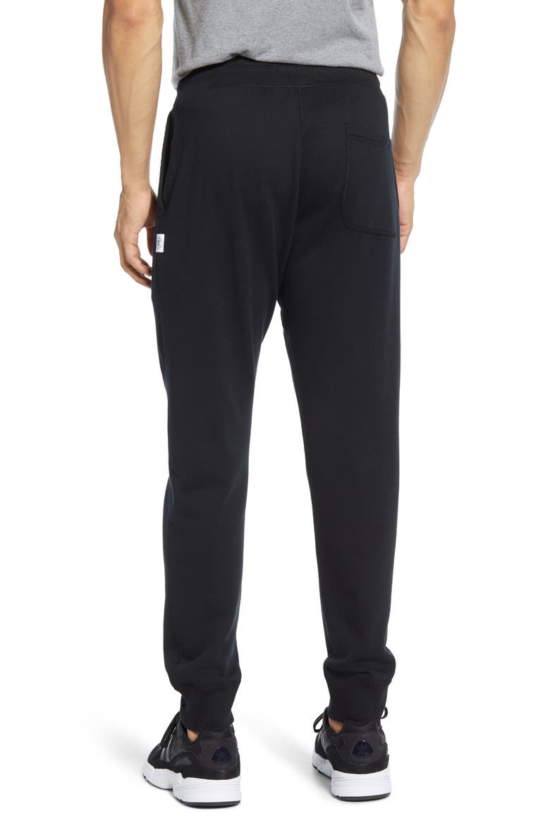 Slim Midweight Terry Sweatpants, Alternate, color, HEATHER BLACK