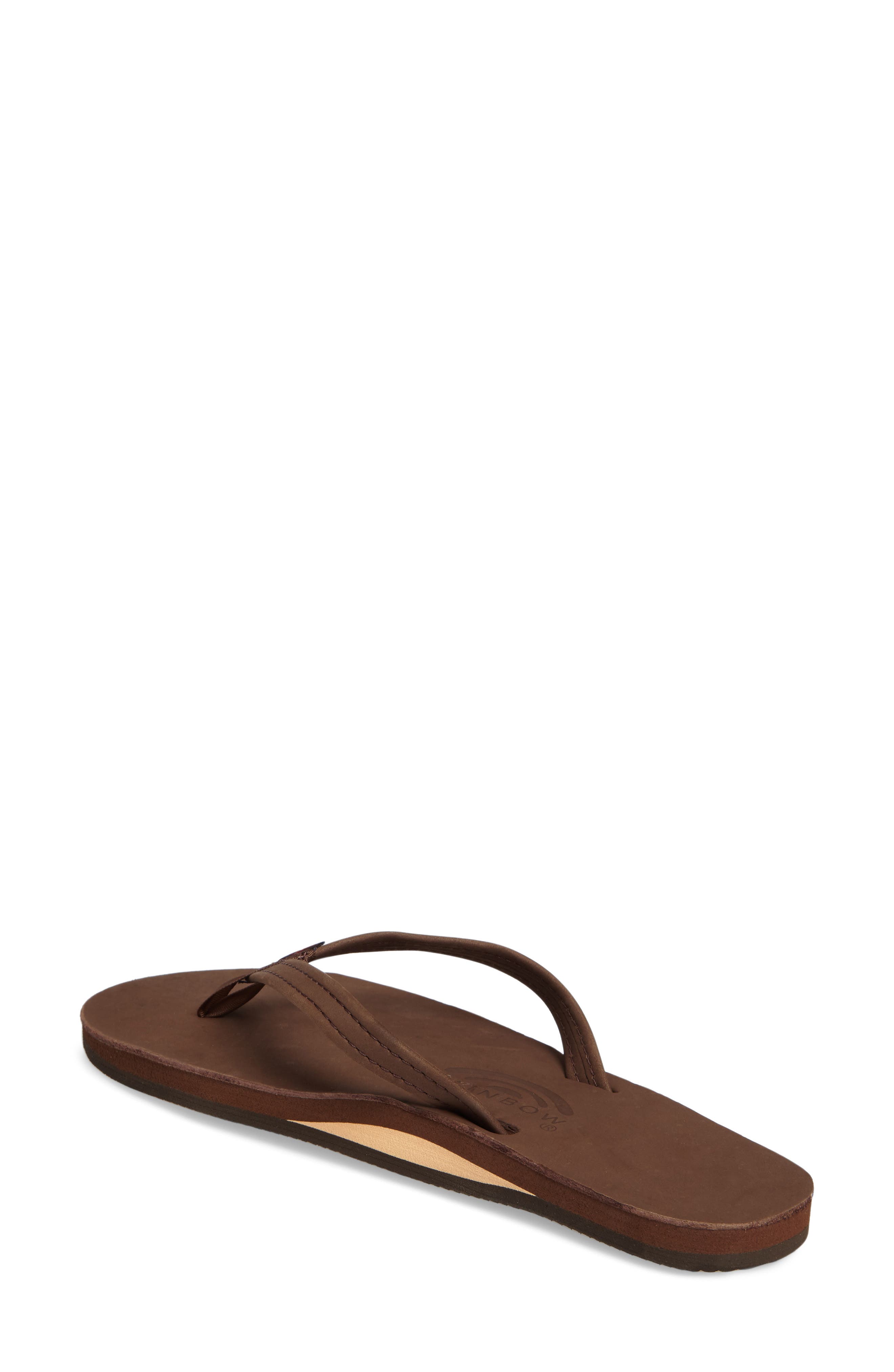 Rainbow<sup>®</sup> Rainbow Narrow Strap Sandal, Alternate, color, Expresso