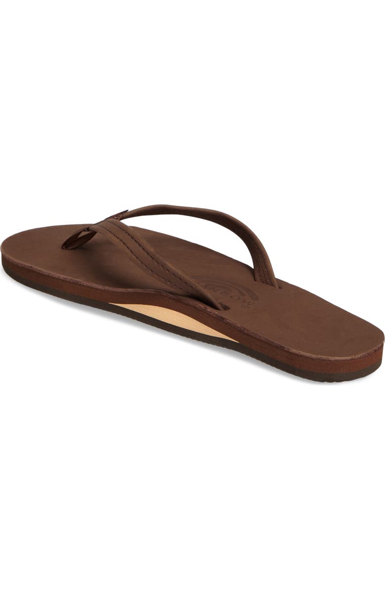 Rainbow<sup>®</sup> Rainbow Narrow Strap Sandal, Alternate, color, Expresso