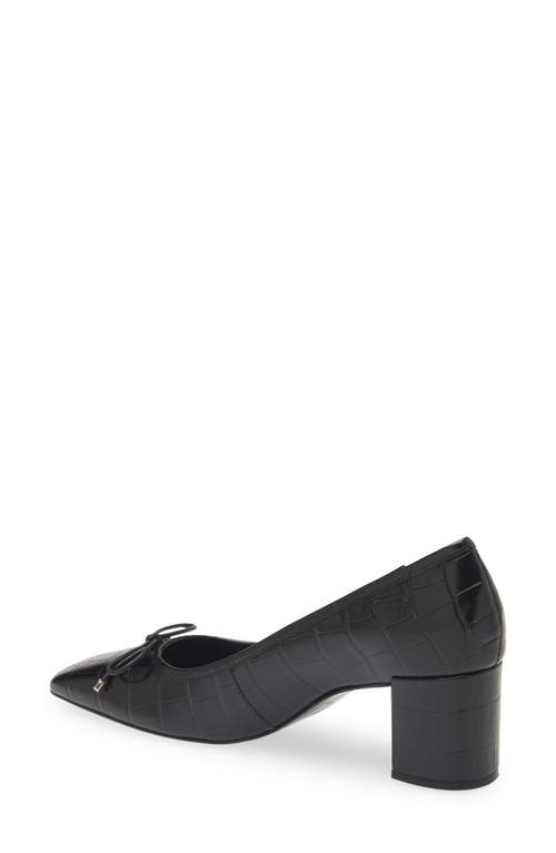 Schutz Arissa Leather Bow Square-toe Pumps