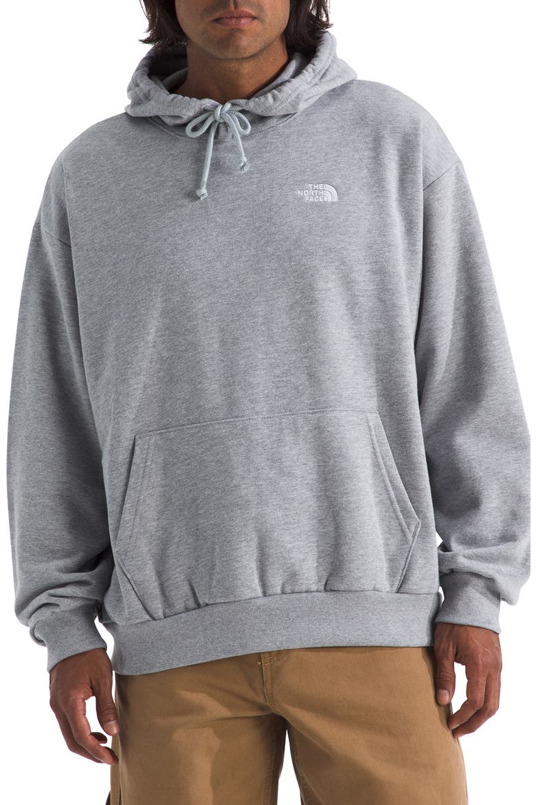 Evolution Simple Dome Oversize Cotton Blend Hoodie, Main, color, TNF PALE GREY HEATHER