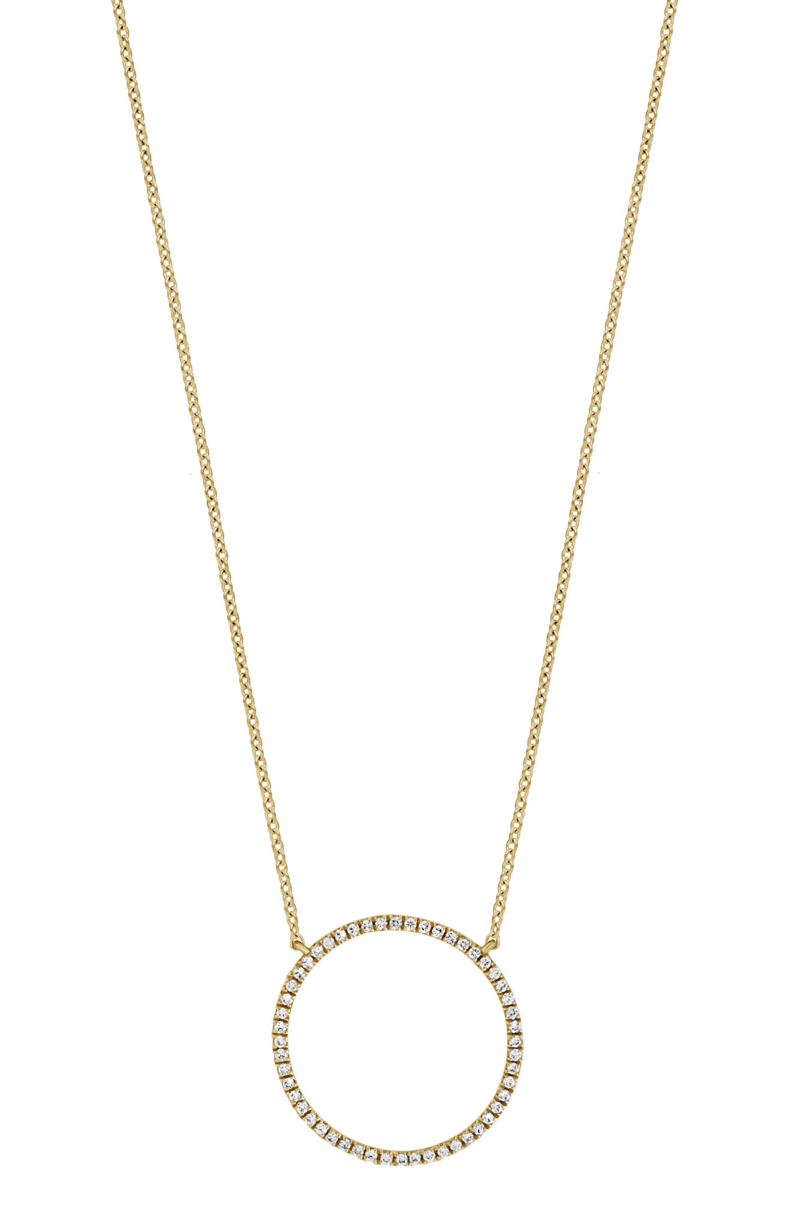 Circle of Life 18K Yellow Gold Diamond Pendant Necklace