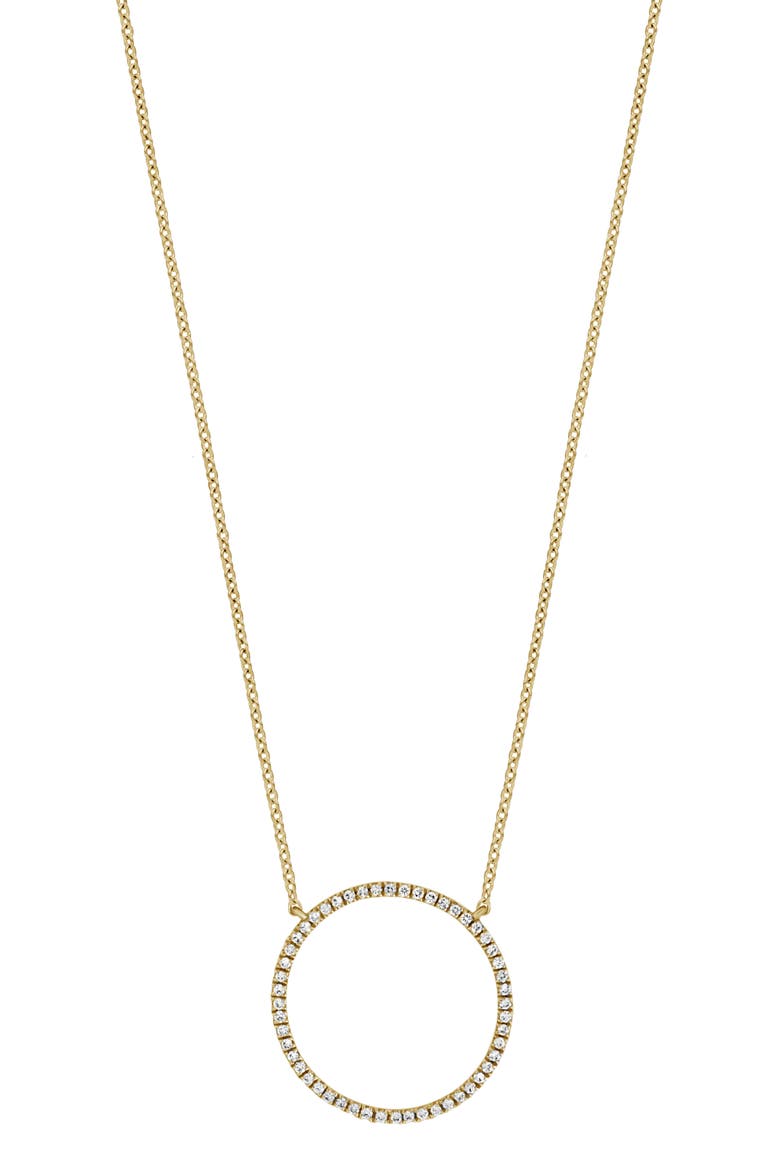 Circle of Life 18K Yellow Gold Diamond Pendant Necklace, Main, color, 18KY