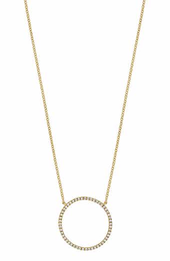 Circle of Life 18K Yellow Gold Diamond Pendant Necklace