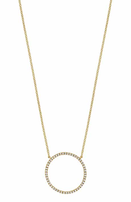 Circle of Life 18K Yellow Gold Diamond Pendant Necklace