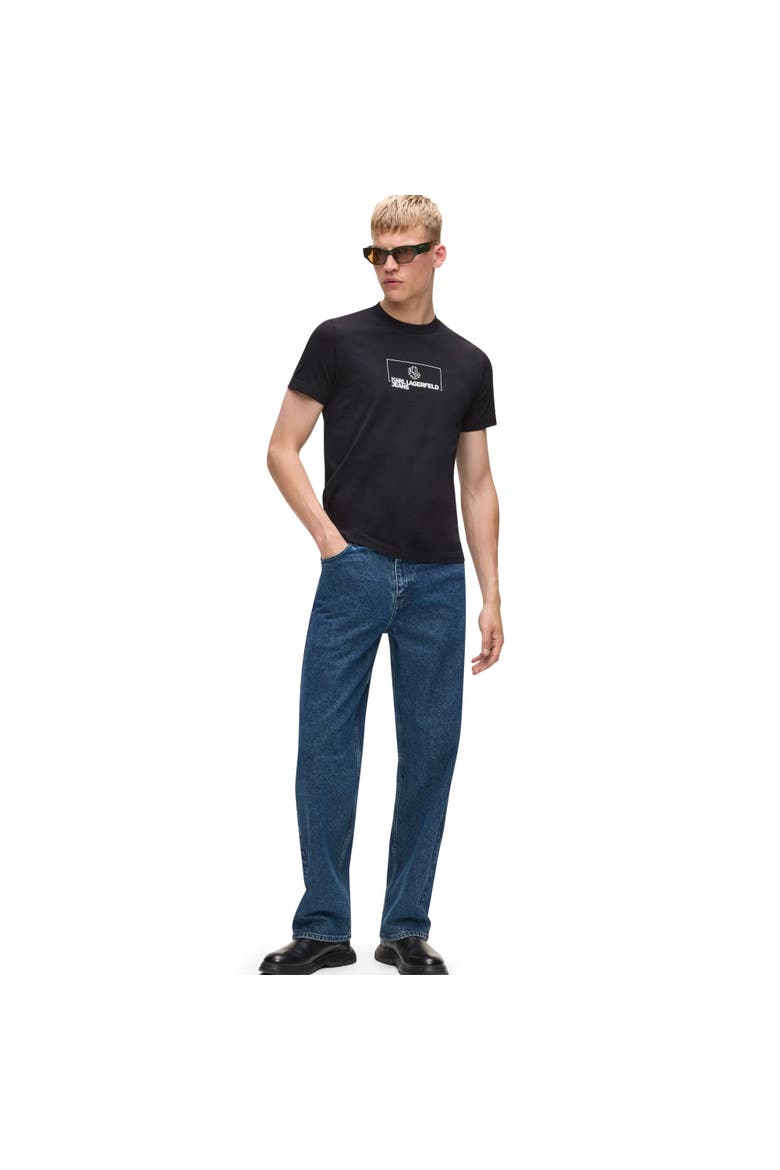 Men's Slim-Fit Outline Logo T-Shirt, Alternate, color, Black