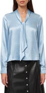 FIFTEEN TWENTY Patty Tie Neck Satin Shirt