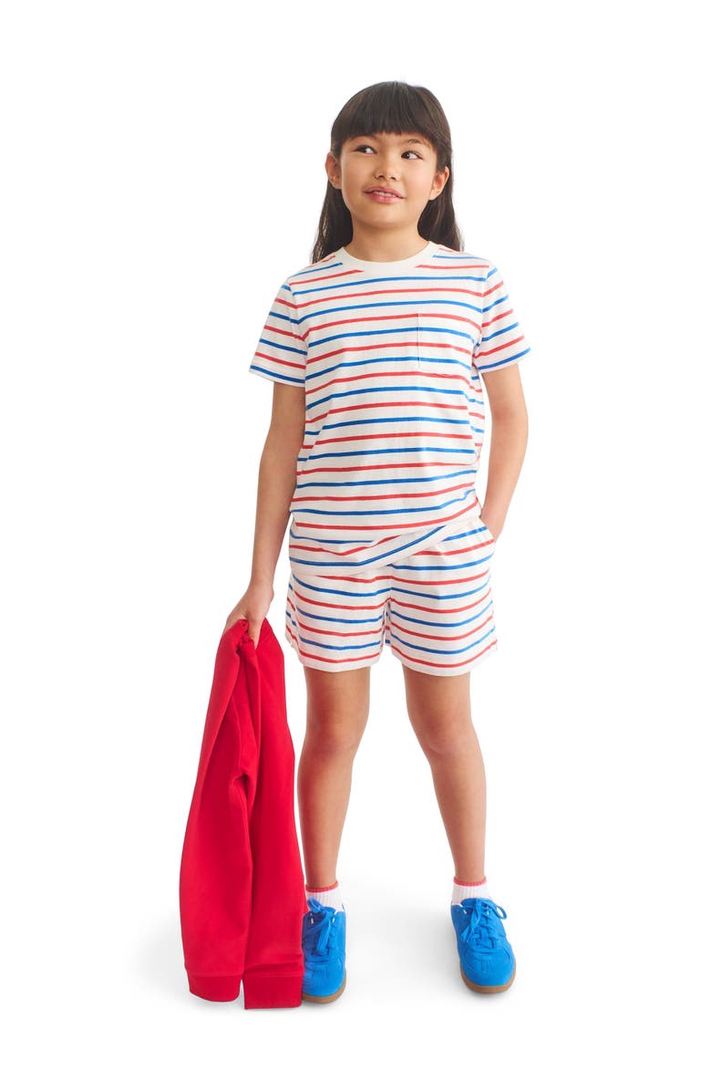 Primary Kids Pocket Tee In Blueberry Stripe, Alternate, color, Blueberry Strawberry Stripe