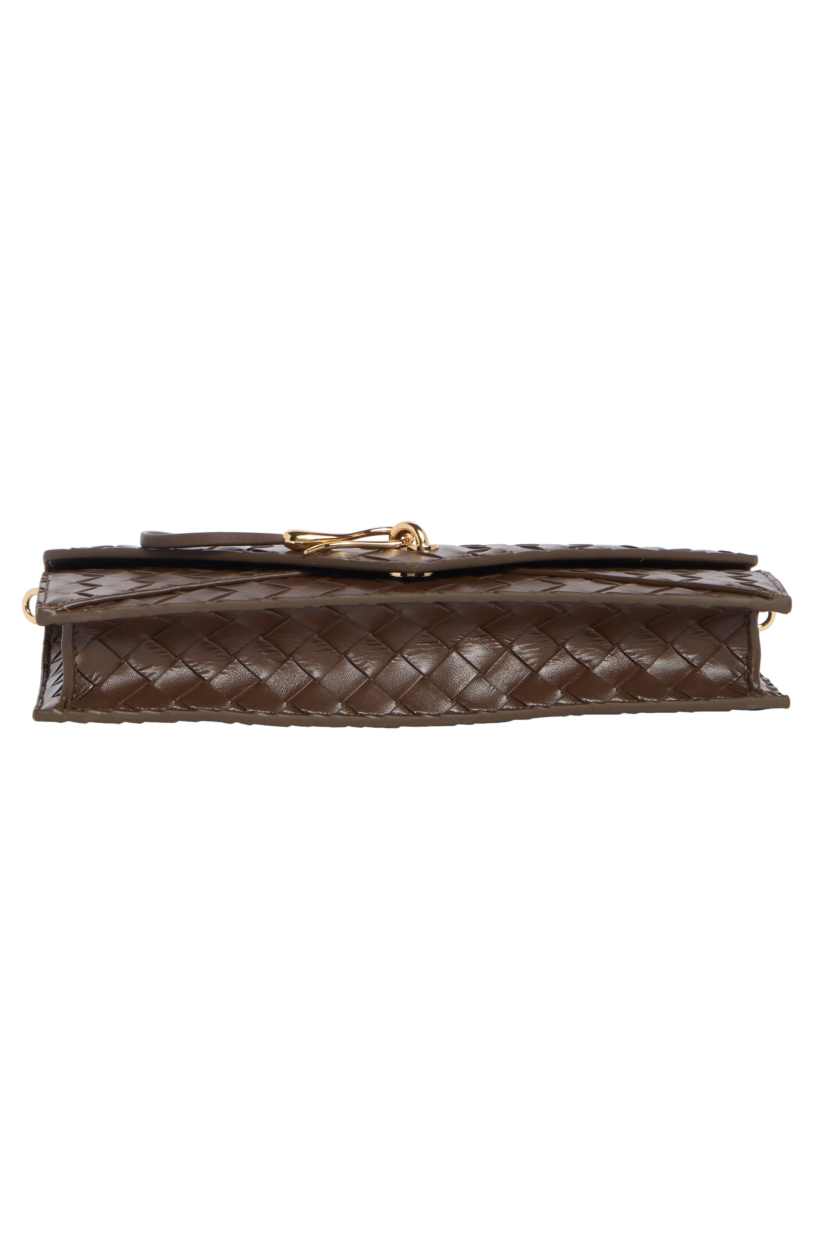 Celeste Woven Faux Leather Envelope Clutch, Alternate, color, MOCHA BROWN