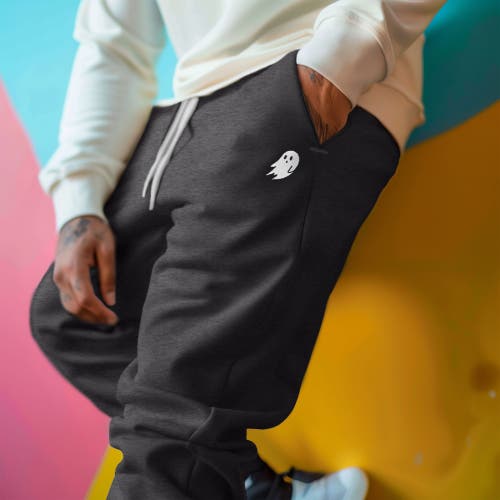 Dalix Mens Ghost Fleece Jogger Sweatpants In Dark Heather