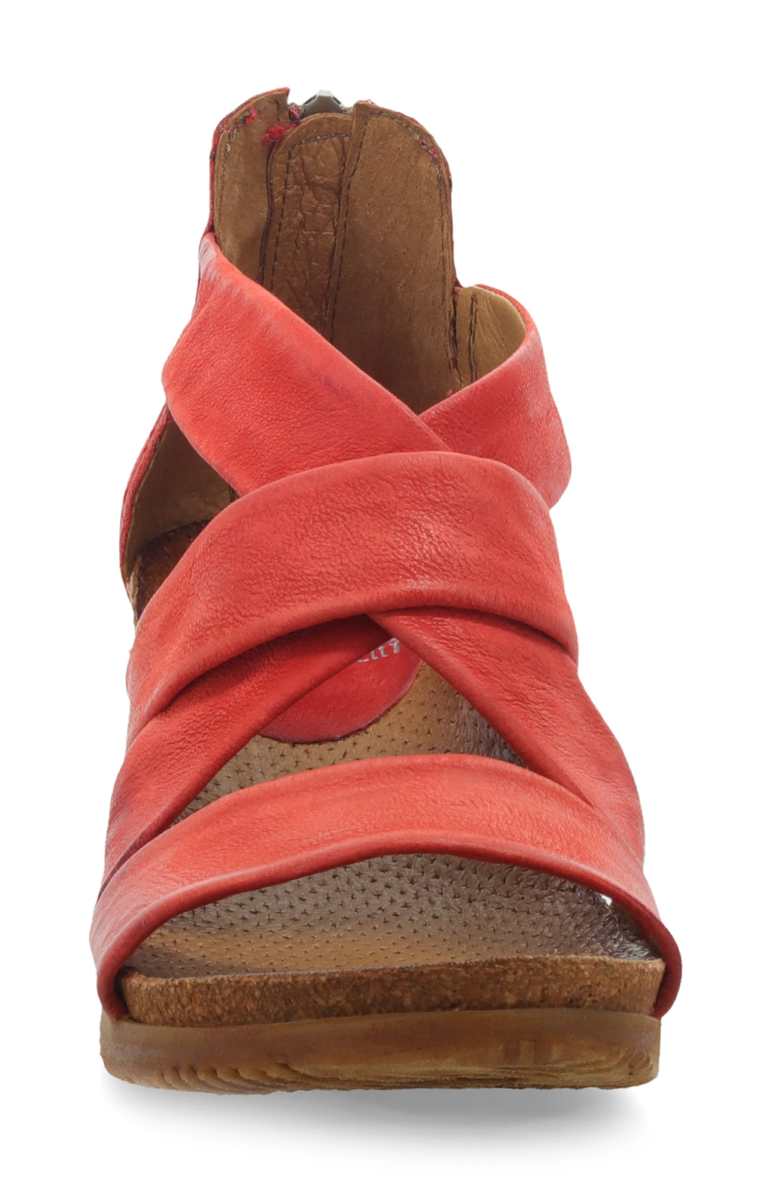 Mika Strappy Sandal, Alternate, color, TOMATO LEATHER
