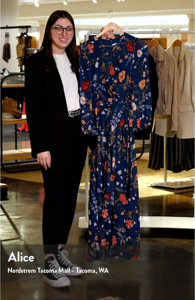 Floral Long Sleeve Maxi Dress, sales video thumbnail