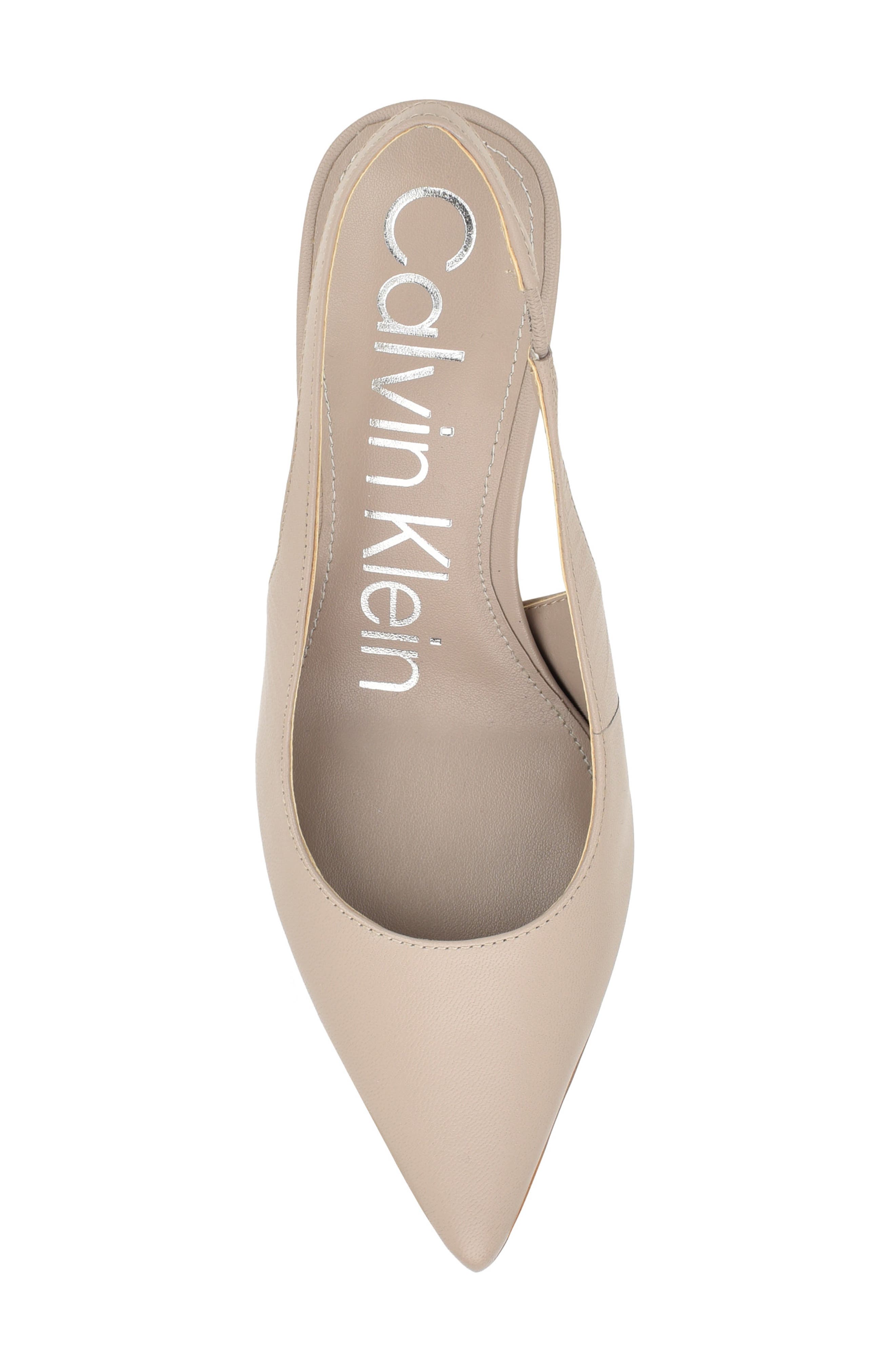 Cinola Slingback Pointed Toe Pump, Alternate, color, TAUPE LEATHER