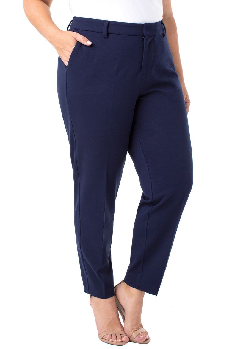 Liverpool Kelsey Ponte Knit Trousers, Alternate, color, CADET BLUE